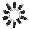 Miniatyrbillede 3 af 5: 10 stk. Mini-konverter USB-han til hun Micro USB-stikadapter