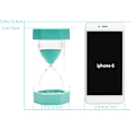 Miniatyrbillede 5 af 7: Timeglas Sand Timer, Sand Timer, Timeglas Børn Timeglas Timer Timeglas Sæt Farverigt Sandur Køkken Timer Green 20 min