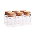 Miniatyrbilde 1 av 5: 6 stk 50 ml 47 mm x 50 mm små glassflasker med korkpropper små oppbevaringsglass for krydder bryllupsgaver