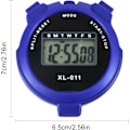 Miniatyrbilde 2 av 5: Digital Sports Stoppeklokke Timer Stoppeklokke Stor Display Intervalltreningstimer Utendørs Split Stop Watch Rundetidtaker (Blå)