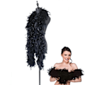 Miniatyrbilde 1 av 5: 40 Gram, 1,8 meter Lang Fjærboa, Flott For Fest, Bryllup, Halloween black