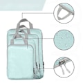 Miniatyrbild 3 av 5: Kompressionspåsar för Resor 4 st Kompression Reseorganisatör Resväska Organizer Väskor Set Packningskuber Resa Dubbelsydda blue