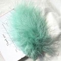 Miniatyrbillede 1 af 5: 50 stk. Fluffy Tyrkisk Marabou Fjer 10-15 cm Tyrkiske Fjer Dekorationstilbehør Til Smykker Tøj Bryllupsfjer DIY Håndværk Ice Green Velvet 50