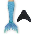 Jentenes havfruehale med monofin blue 140