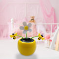 Miniatyrbild 2 av 3: Gula solcellsdrivna dansande blommor, bilprydnader, solcellsdrivna billeksaker, solcellsdrivna blommor, skakande huvud, bilinstrumentbräda, prydnader för