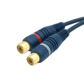 Miniatyrbillede 2 af 5: Rca-kabel lydsplitter Cinch Y-kabeladapter, 15 cm Rca-kabel 1 han til 2 hun (Rca Y-kabel, 2-pak, blå)