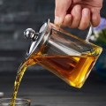 Miniatyrbillede 5 af 5: Glas Tekande 350 ml Tekande til En Person med Varmebestandig Rustfrit Stål Infuser Perfekt til Te og Kaffe (350ML)