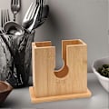 Miniatyrbilde 5 av 5: Bagelholder i tre, Bagelkutter i tre, Sklisikker brødkutter for store bagels, engelsk M
