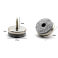 Miniatyrbillede 2 af 5: 32 stk. stoleglidere, 28 mm diameter stoleglidere. Møbelglidere med 5 mm tykke filtpude er ideelle til beskyttelse af stoleben, med nem installation af Sc