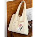 Miniatyrbilde 4 av 5: Bomullslerret handlepose Skulder Tote Shopper Bag Stor handlepose, 1 stk