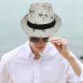 Miniatyrbilde 5 av 5: Hawaiianske Fedora-stråhatter for menn, kvinner, unisex Panama sommer sol jazz kostymefest caps (beige)