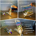 Miniatyrbilde 5 av 5: LED Notatbrett med farger, Lysende Bokstavmeldingsbrett 20*20cm