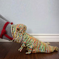 Miniatyrbillede 2 af 4: Unisex Jule-Strikket Strømper med Dyreprint - Funky Midtkalvsstrømper - Julegave Chameleon