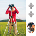 Miniatyrbillede 4 af 7: 2 stk. 1/4\" til 1/4\" han gevind stativskrueadapter, kameraadapter skrue, dobbeltkop studs kamera gevindadapter, til kamera, skulderstativ, lysstativ