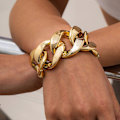 Miniatyrbilde 2 av 5: Shixin Hip Hop Overdrevet Tykke Lenkearmbånd For Kvinner Ccb Materiale Store Brede Armbånd Mote Håndkjeder Smykker S06-1