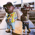 Miniatyrbild 2 av 4: Handgjord Legend Minnesmärke Staty Skulpturer Modell Harts Prydnader Skrivbord Heminredning Present Tupac Red