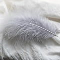 Miniatyrbillede 1 af 5: 50 stk. Fluffy Tyrkisk Marabou Fjer 10-15 cm Tyrkiske Fjer Dekorationstilbehør Til Smykker Tøj Bryllupsfjer DIY Håndværk Gray
