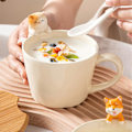 Miniatyrbillede 5 af 5: 15% Rabat på Kaffe Kop i Form af Kawaii Dyr, 3D Tekop med Låg og Ske til Valentinsdag, Morsdag cat A cup