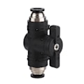 Miniatyrbillede 3 af 5: 2-vejs akvarieluftstrømskontrol CO2-regulator manuel tænd/sluk-ventil til 6 mm rør