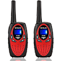 Miniatyrbillede 1 af 5: Rt628 Walkie Talkies til børn, legetøj til 5-13-årige drenge og piger, nøglelås, krystalklar stemme, nem at bruge, lang rækkevidde walkie talkie til camping og vandreture (rød, 2 stk.)