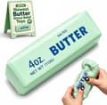 Krämig smörsquishy ASMR-pärlfylld, långsamt stigande klämleksak Green Butter