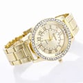 Miniatyrbillede 4 af 5: Dame Mode Rustfrit Stål Analog Quartz Armbåndsur Rhinestone Armbåndsur