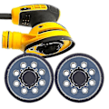 Miniatyrbillede 1 af 3: 2 Pakker Til Dewalt Dwe64233 & N329079 Orbital Sander Udskiftningspude, 5 Tommer 8 Huller Krog Og Sløjfe Slibeskive Støttepuder, Kompatibel Med Dwe6421-b