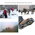 Miniatyrbilde 4 av 5: Isbrodder for sko og støvler, is-snøgrep for å gå antislip, vinter snø is klamper trekkraft kramper sko deksel sko størrelse: W 13-16/M 11-14