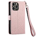 Miniatyrbillede 4 af 5: Etui til iPhone 14 Pro Wallet Love Lynlås Læder Etui Lanyard Pink