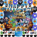 Fødselsdags- og Halloweenfestdekorationssæt – Inkluderer banner, balloner og Halloween-pynt (Model B9)