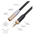 Miniatyrbillede 6 af 6: Mini XLR han til 3,5 mm lydplugskabel, 3-polet Mini XLR til 1/8\" Trs plugskabel - Kompatibel med Canon og Sony kameraer