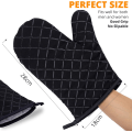 Miniatyrbilde 2 av 5: Varmebestandige ovnshansker - Sklisikre silikonovnshansker for grilling/matlaging/baking/grill - Silikonovnshansker 1 par, s ovnshansker
