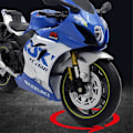 Pikkukuva 5 / 5: 1:12 Suzuki GSX-R1000R Metalliseos Kilpa-moottoripyörämalli Painevalettu Katu Cross-Country Moottoripyörämalli Lasten Lelu Lahja RSV4 Green FoamBox