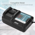 Miniatyrbild 8 av 8: Snabb litium batteriladdare för 10,8V 12V Makita DC10WD/BL1015 EU-kontakt 100-240V