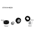 Miniatyrbild 3 av 5: 48 st Mini Hjul Axlar Pack Block Bil Tillbehör Däck Nav Klassiska Byggstenar Barn Diy Leksaker Block För Barn