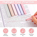 Miniatyrbillede 4 af 5: Pastel Highlighters, 12 stk. Morandi farve highlighter penne, bløde mejselspids bibel tekstmarker markeringspenne, notesbøger, skoleartikler.