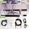Miniatyrbilde 4 av 5: Kabelbindere Gjenbrukbare Silikon Kabelstropper 16stk Kabeltråd Bindere Kabelledning Arrangører for Øretelefon Telefonlader Lydkabel Datamaskin (16stk, Grønn)