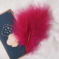 Miniatyrbillede 1 af 5: 50 stk. Fluffy Tyrkisk Marabou Fjer 10-15 cm Tyrkiske Fjer Dekorationstilbehør Til Smykker Tøj Bryllupsfjer DIY Håndværk Wine