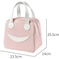 Miniatyrbillede 2 af 8: Bærbar Frokostpose Mini Frokostpose Isoleret Pose Bærbar Sød Frokostpose Udendørs Picnicpose Ispose Udendørs Opbevaringspose Pink small