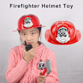 Miniatyrbild 2 av 4: Brandman Hjelm Leksak Stimulerad Brandman Hjelm Barn Cosplay Hjelm Pedagogisk Tjock Brandman Badge Hjelm Leksak Jiyuge Red