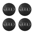 Miniatyrbillede 1 af 4: Centerkapsler til AUDI 60mm 4-pak sort black_nzywt sort sort sort 80 black