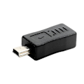 Miniatyrbillede 5 af 5: Sort Micro USB Hun til Mini USB Han Adapter Oplader Konverter Adapter Hfmqv