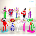 Miniatyrbillede 5 af 5: Fantastiske digitale cirkus actionfigurer unikt design simulationsminiaturemodeller til børn drenge piger fødselsdagsgaver 10pcs