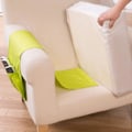 Miniatyrbillede 3 af 3: Sofa armlæn beskyttelse vandtæt stof arrangør 4 opbevaringslommer bagpå
