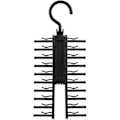 Miniatyrbillede 1 af 5: 20 Slips Hanger Holder, Justerbar Slips Stativ Bælte Skærv Hook Hanger Holder Organizer Med Anti-Slip Clips Til Slips, Bælte, Skærv Sort 1stk