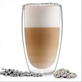 Miniatyrbillede 1 af 5: Design Latte Macchiato Glas (4 X 450ml) - Dobbeltvæggede Glas Lavet Af Borosilikatglas