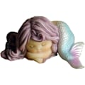 Miniatyrbild 1 av 3: Miniatyrträdgårds sjöjungfrufe-statyer - Dröm sjöjungfru Thinking Mermaid