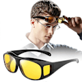 Miniatyrbild 3 av 5: Multifunktionella Nattkörningsglasögon Anti-Bländning Synlins Solglasögon Unisex Yellow