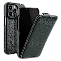 Miniatyrbild 1 av 5: MELKCO Mobilskal för iPhone 14 Pro Äkta Ko-Läder+PC Vertikalt Flippskydd Multicolor Style C