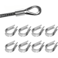 Miniatyrbillede 5 af 5: 50 stk. Wire Rope Thimble Wire Rope Clips Rustfrit Stål Kabel Rigging Værktøjer til Skibsbygning (M6 (6mm))